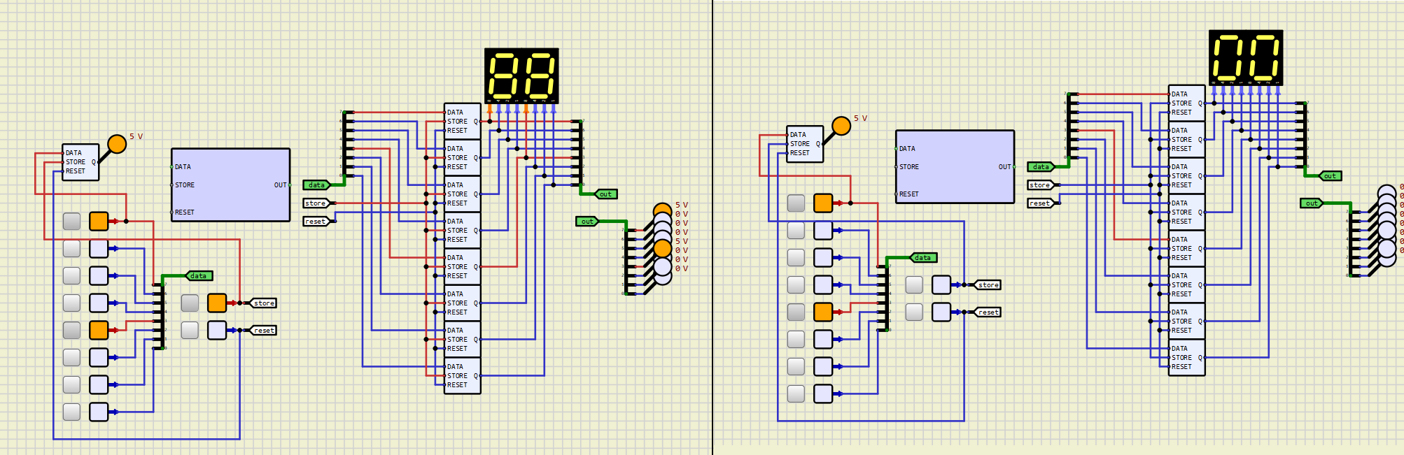 single 1bit register as test working