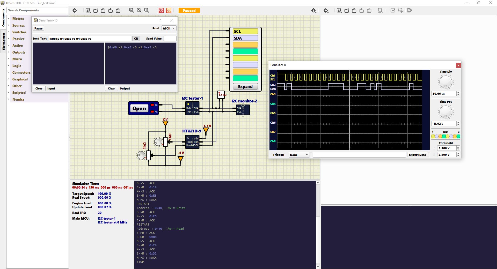 HTU21D project example