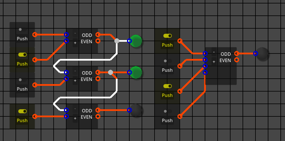 A multiple input of XOR gates implementation