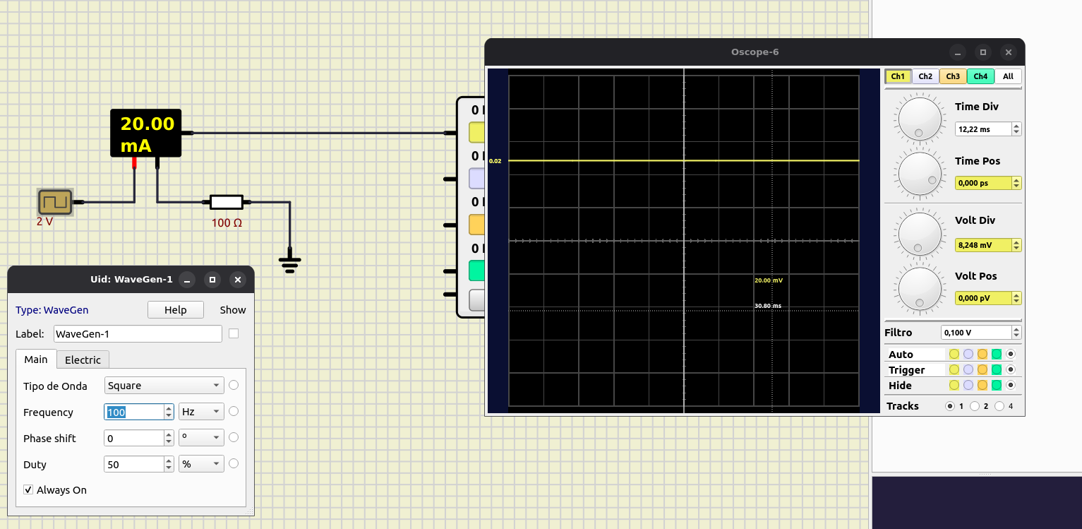 Ampmeter setup